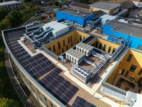 Solar Panels On New Women And Childrens Building At The Countess Of Chester Hospital 1
